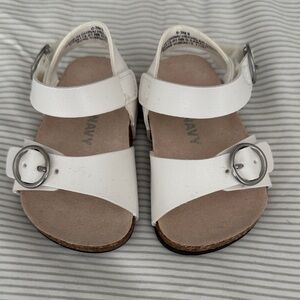 Old Navy Kids White Buckle Sandals